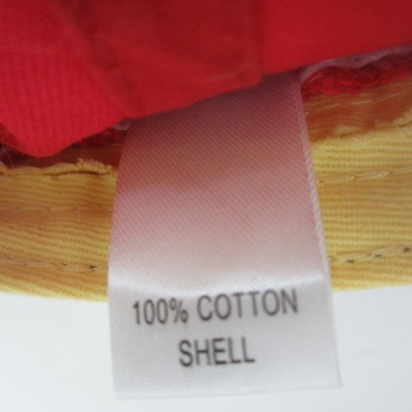 Vineyard Vines Hat Cap Mens One Size Red Yellow Whale Adjustable 100% Cotton - Picture 6 of 8